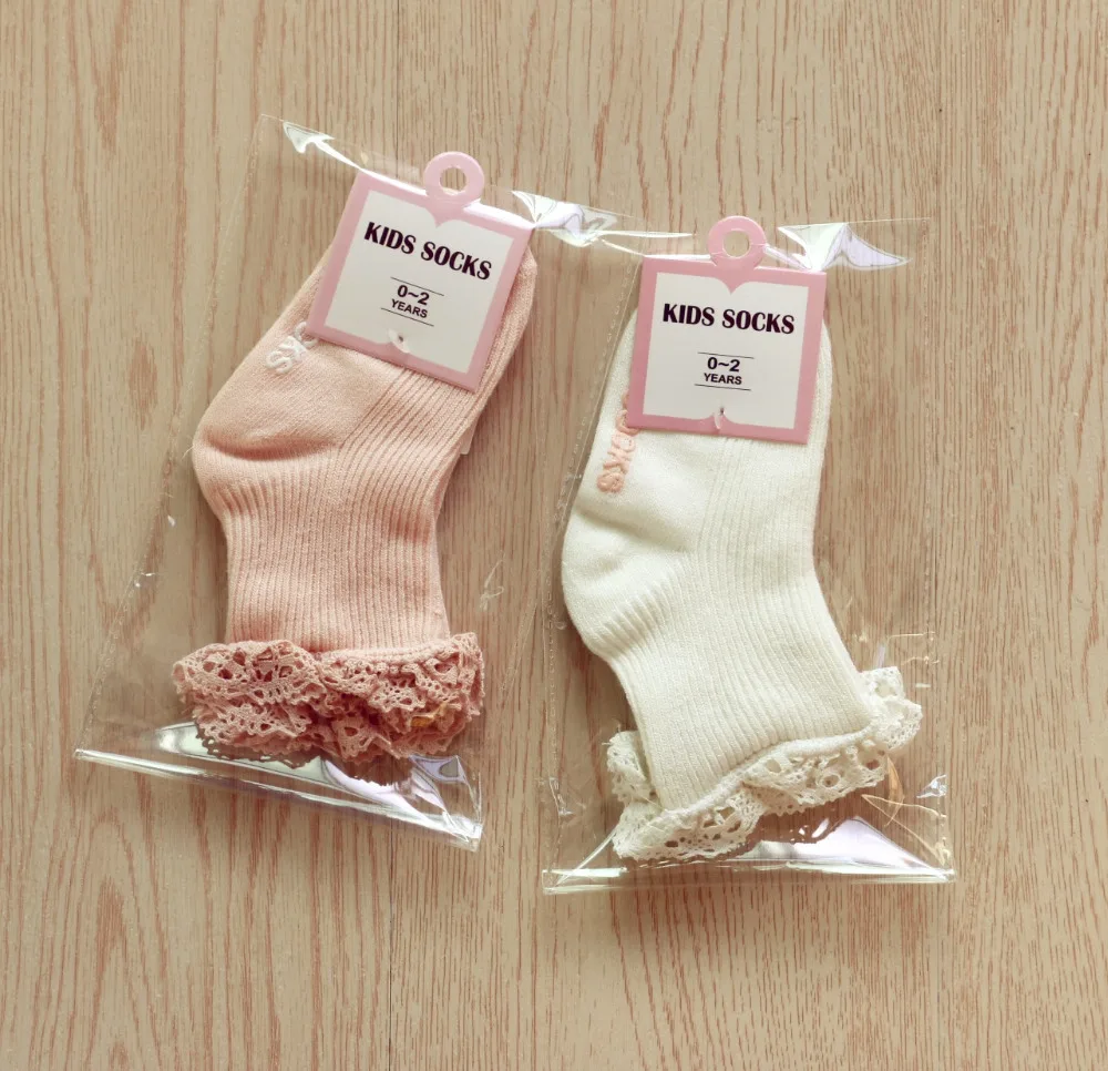 

[Bosudhsou.] C45# 2 Sizes 0-4 YBaby Boys Girls Socks White Pink Color Cotton Socks Relent Bud Bow Lace Sock Children Clothing