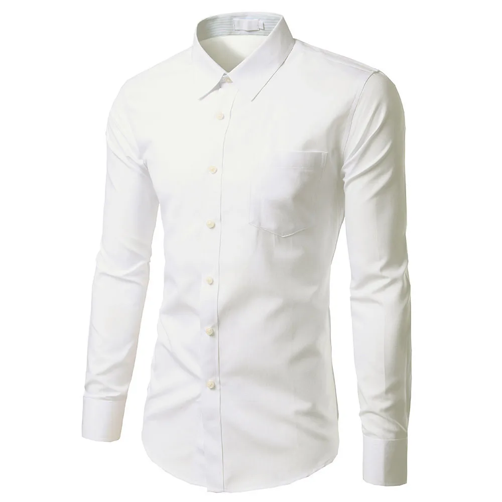 Brand Pink Shirt Men Chemise Homme Fashion Design Long Sleeve Slim Fit Business Mens Dress Shirts Causal Solid Color Mens Shirts
