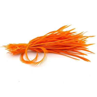 orange 100-500 шт./лот, индийский головной убор для окрашивания яшмы, удлиняющие волосы, гусиные Биот, перья, вечерние, свадебные броши, аксессуары, украшение на голову - Цвет: orange