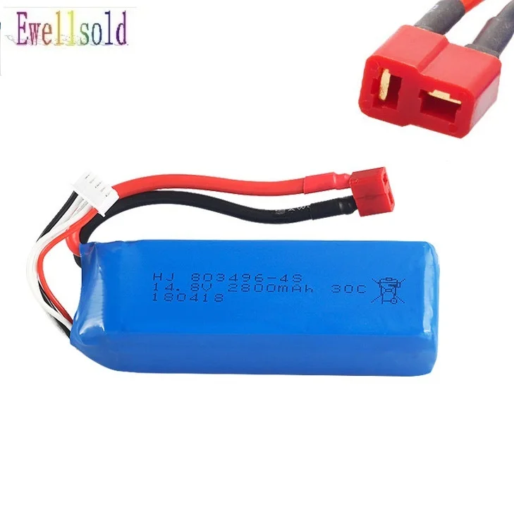 

Ewellsold 14.8V 2800mAh for FT010 FT011 RC boat RC Helicopter Quadcopter 14.8 V 2800 mah Battery