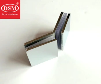 

High Quality Solid Copper Glass Clamp Chrome Connector For Double Side Fixed DC-3134B