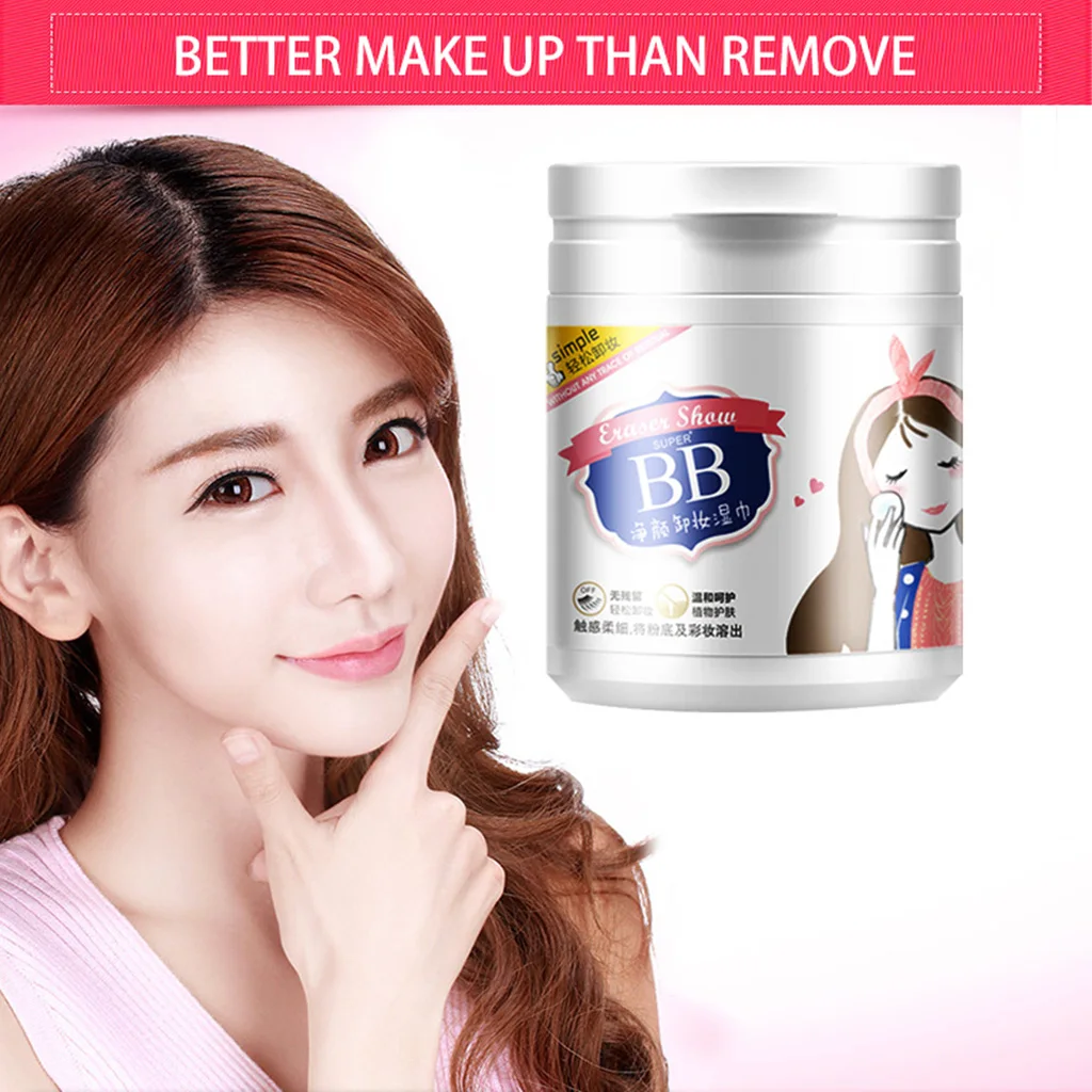 100 Sheets Makeup Cotton Pads Remover Wet Wipes Face Eye Deep Clean Moisturizing Skin Care Protable Make Up | Красота и здоровье