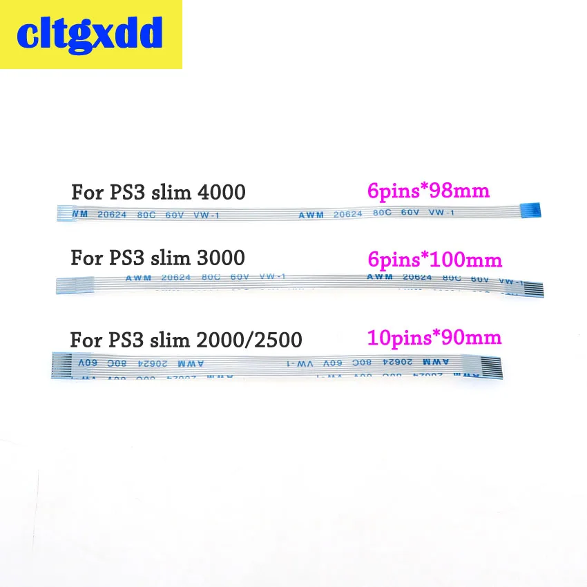 

cltgxdd 2pcs for PS3 slim 2000 2500 3000 4000 Power Reset Switch Ribbon Flex Cable 6pin 10pin