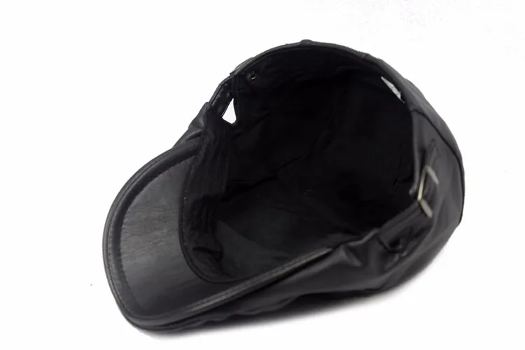 FS винтажные летние темно-синие черные из искусственной кожи плоские кепки-береты головные уборы для мужчин и женщин повседневный берет шляпа Gorras Hombre