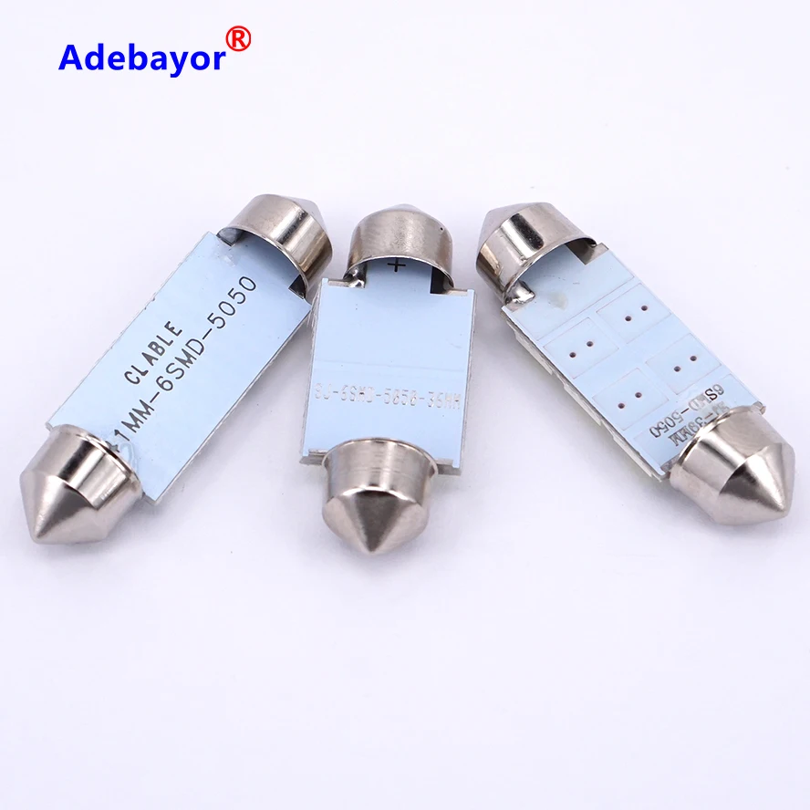 30X Festoon Dome 5050 led 6 smd31MM 36 мм/39 мм/41 мм светильник для чтения автомобилей номерного