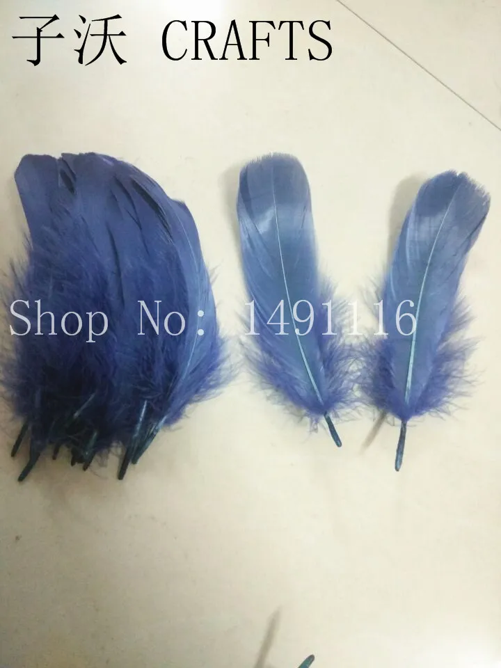 Новинка! 20 шт качественные натуральные гусиные перья, 5-7 дюймов/13-18 см DIY украшения для ювелирных изделий - Цвет: Navy blue