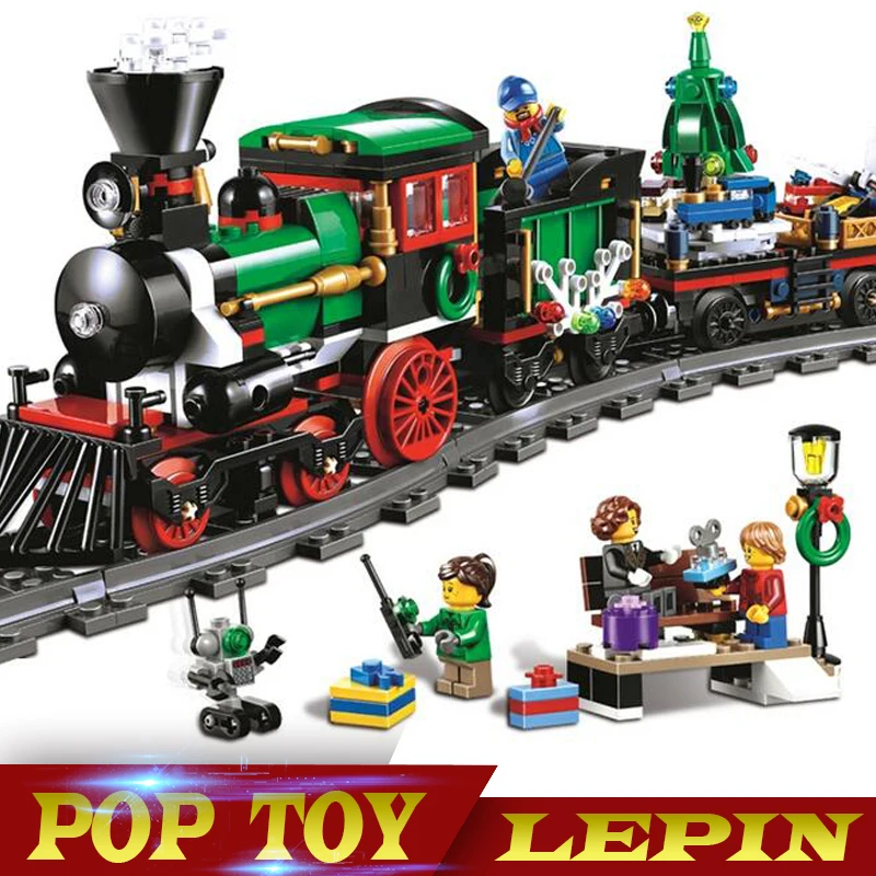 

770pcs 36001 Model building kits compatible with legoed city The Christmas Winter Holiday Train blocks model building toy 10254