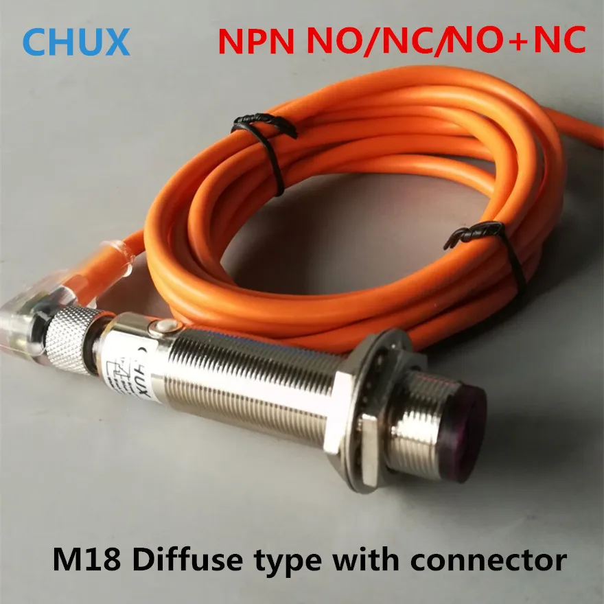 Diffuse Type Photoelectric Sensor NPN 30cm Adjustable Sensing Detect