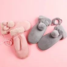 Женские флисовые Варежки перчатки с шерстяной подкладкой зимние теплые толстые лыжные Новинка 12,5