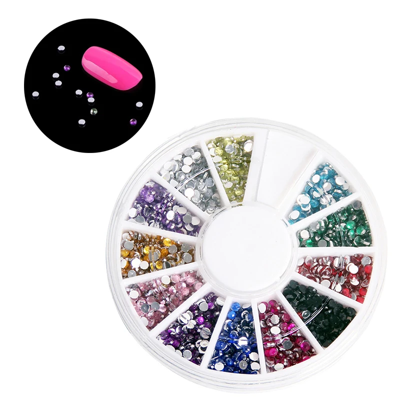 12 Color Nail Art Diamond Color diamond Glitter 3D Nail Art Tools Nail