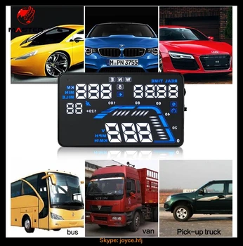 

Speedometers HUD GPS Universal Q7 5.5" Auto Car Head Up Display Fuel Consumption Overspeed Warning Dashboard Windshield Project