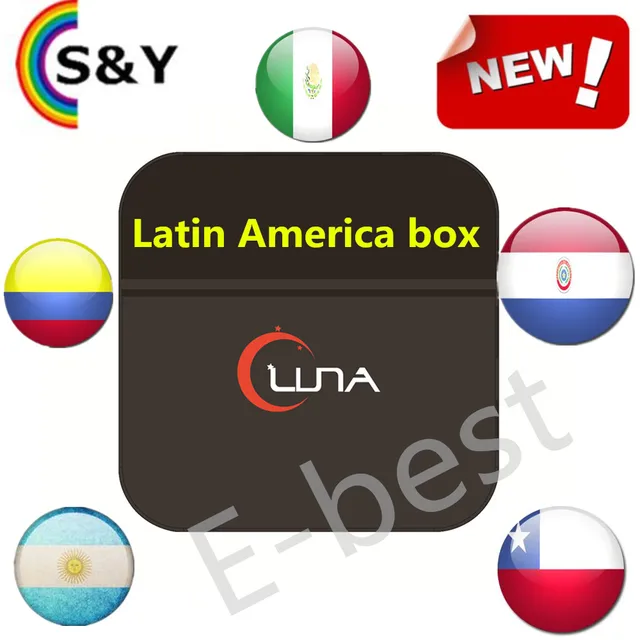 Luna tv box Latin iptv TV Box Live South America Mexico Chile Argentina Paraguay Colombia Streaming