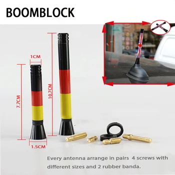 

BOOMBLOCK Car Radio Antenna Carbon Fiber Flag Stickers For Saab Chevrolet Cruze VW Passat B5 B6 B7 Toyota Corolla 2008 RAV4