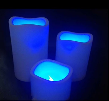 

3pcs/set LED Remote Control Electronic Wax Candle 12 Color Changing Flicker Flameless Candle Light Set Free shipping us