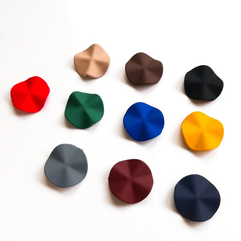 

Diy accessories autumn and winter texture rubber paint matte wave multi-color earrings accessories pendant