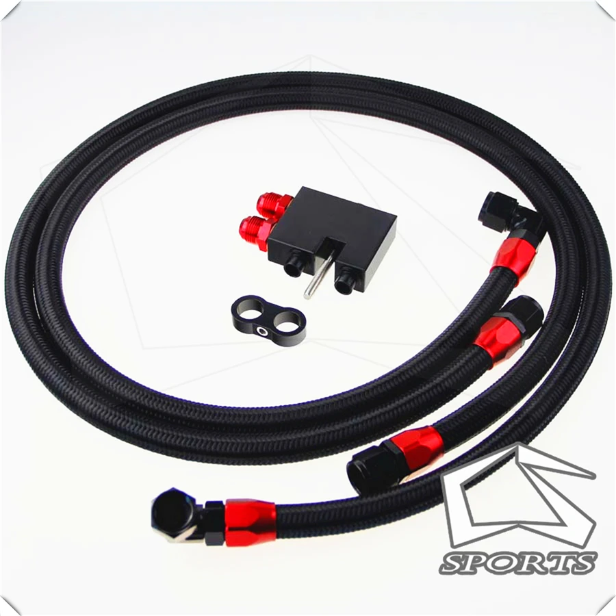 

Oil Cooler Sandwich Plate Adapter/ Fitting + Oil/Fuel line kit Fits for N54 135i E82 335i E90 E92