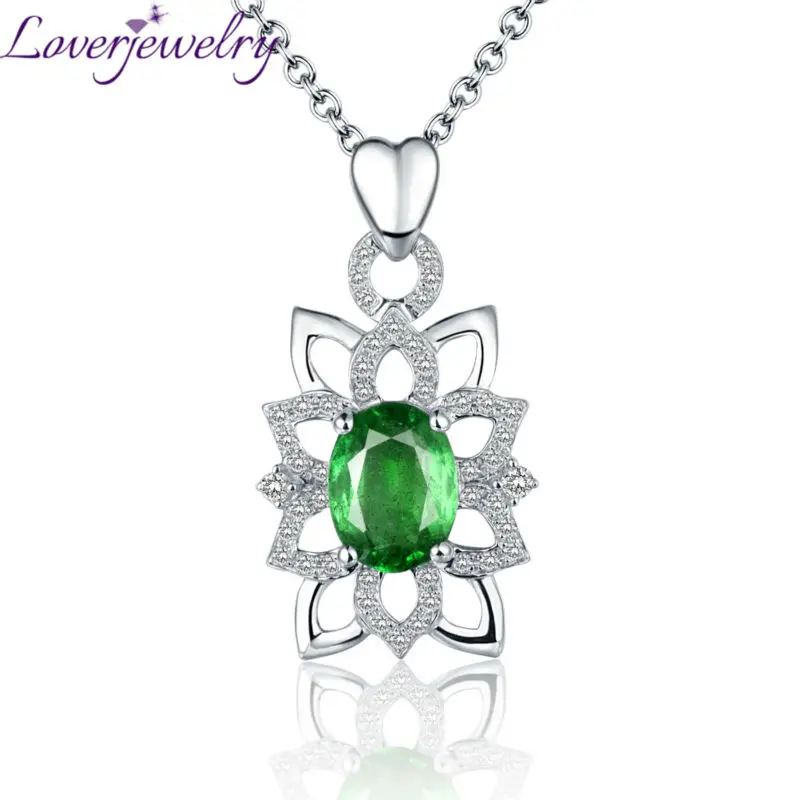 Женский кулон LOVERJEWELRY подвески из натурального золота 18 карат с натуральными