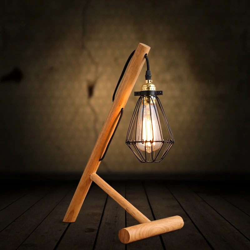 

Newest Design Wood Table lamps Desk light Living Room Bedroom Decor 110-240V solid wood table lighting