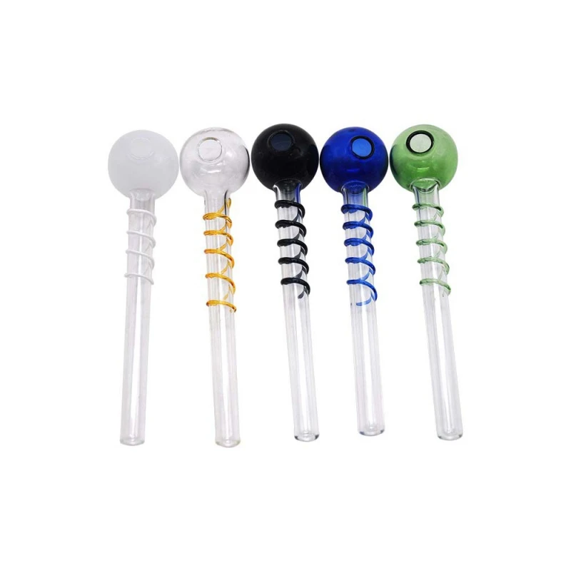 

Random Color Creative Borosilicate Glass Tube Pipe Tobacco Oil Burner Pipes for Smoker Gift to Friends