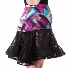 Nice Quality Latin Dancing Skirts For Women Purple Lycra Skirt Club Adult Female Tradition Indian Ballroom Dancing Fashions 1042