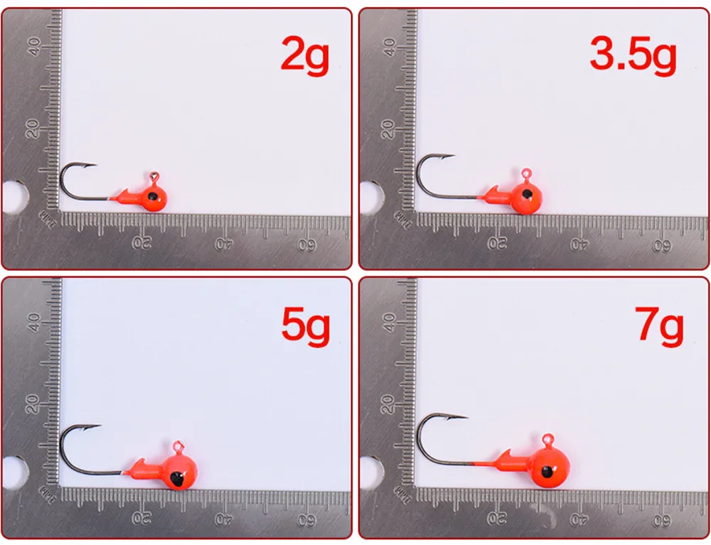 10 шт./компл. бронзовых морских рыболовных крючков сурика свинцового круглый Jig Head рыболовная приманка, крючок с насадкой воблеры Pesca приманка рыболовные приманки держатель для морской рыбалки Река Озеро