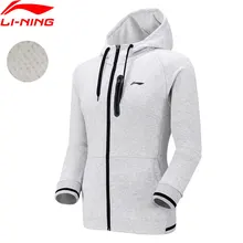 Li-Ning, Мужская серия бадминтон, худи, обычная посадка, на молнии, флис, 65% хлопок, 35% полиэстер, подкладка, спортивная куртка с капюшоном, AWDN945 MWW1522