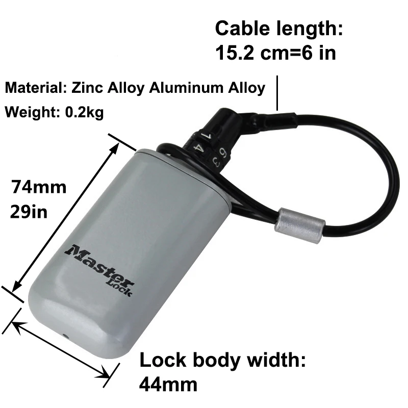 Mini Key Safe Box Outdoor Backpack Hanging Metal Hidden Password Lock Zinc alloy Fixed Code Lock Portable Key Storage Box