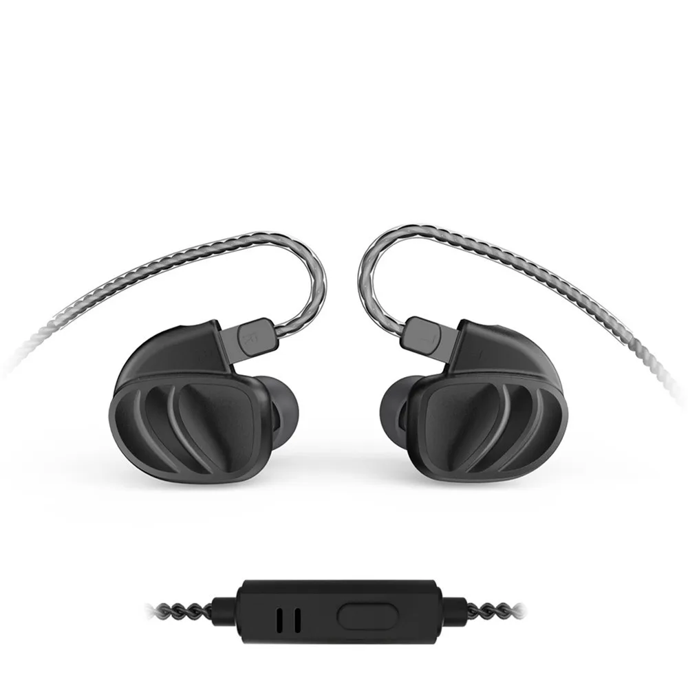 BQEYZ KC2 HiFi стерео гарнитура 2DD 2BA Quad драйверы наушники Алюминиевый Чехол 0 78 мм
