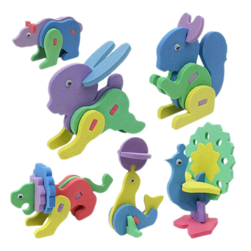 nursery kids baby DIY handwork animal eva foam 3D puzzles toys children
