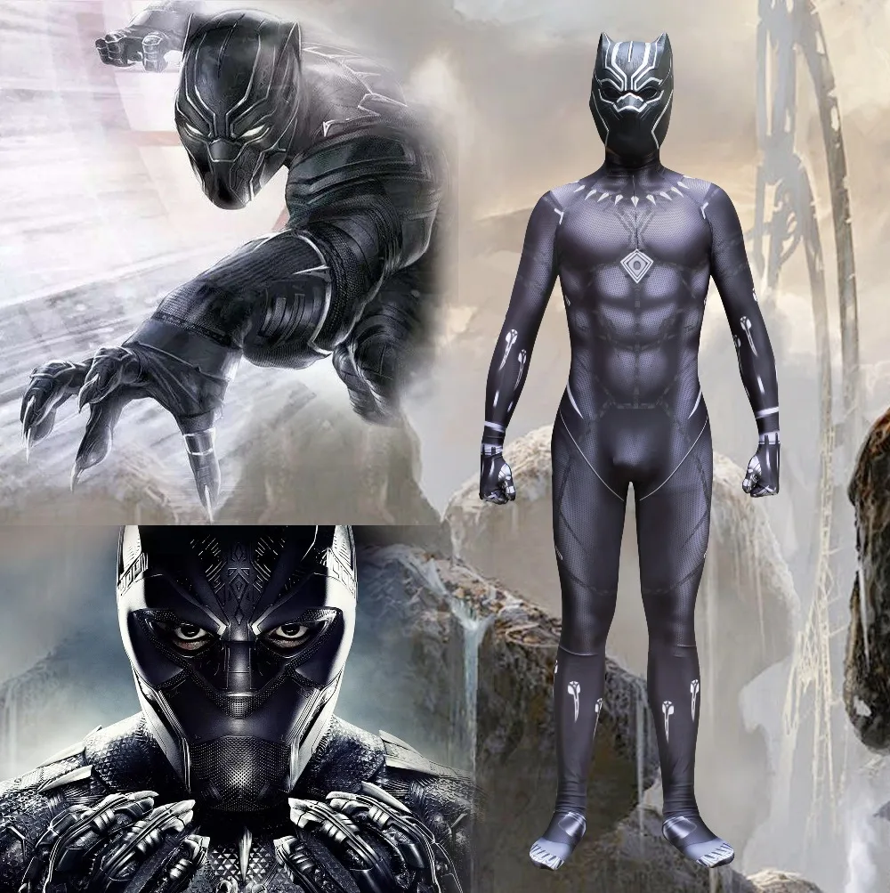 Хэллоуин святых всех 2018 Новая Черная пантера T'Challa царь открытым маскарадный