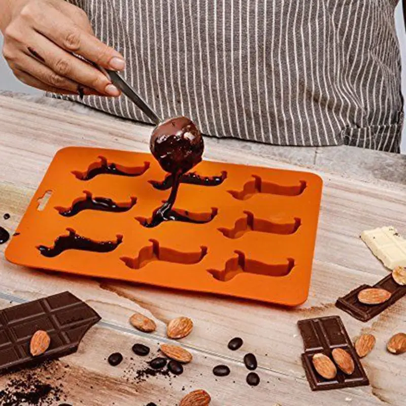 

Cute Cartoon Dachshund Ice Cube Tray BPA Free Silicone Dog Shaped Mold for Candy Making or Gelatin Setting