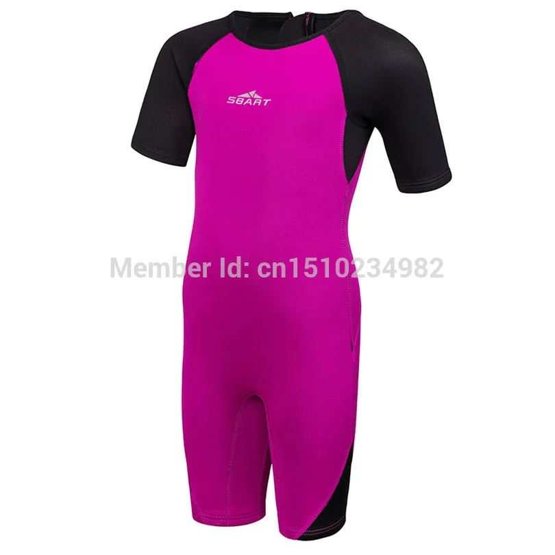 

New 2MM Neoprene Kids Girls Boys Wetsuits One Pieces Diving Suits Snorkel Surfing Rash Guards Children Swimsuit