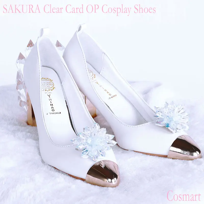 2018new anime cardcaptor sakura shoes op card crystal battle shoes halloween cosplay shoes for women free