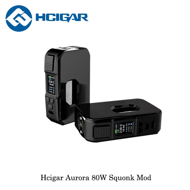 

Original HCigar Aurora 80W Squonk Box Mod TC Mod Box Powered By 18650/20700/21700 Battery electronic cigarette vape Vaporizer