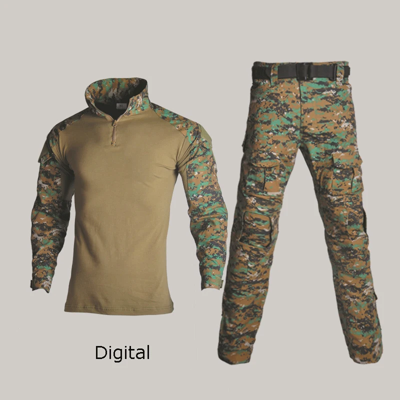 S. ARCHON Камуфляж Военная Тактическая форма набор для мужчин камуфляж SWAT Amry боевая одежда костюм гибкие брюки карго рубашка с длинным рукавом