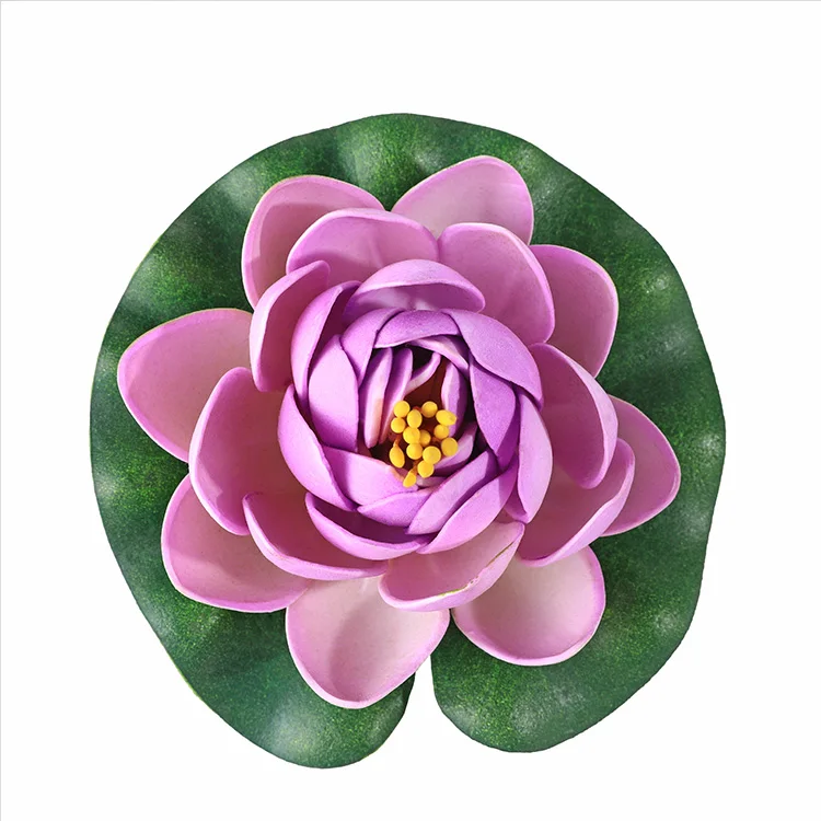 CHENCHENG 1 шт. искусственный Лотос водяная Лилия плавающий цветок Пруд Танк растение орнамент домашний сад украшение пруда - Цвет: purple 11cm