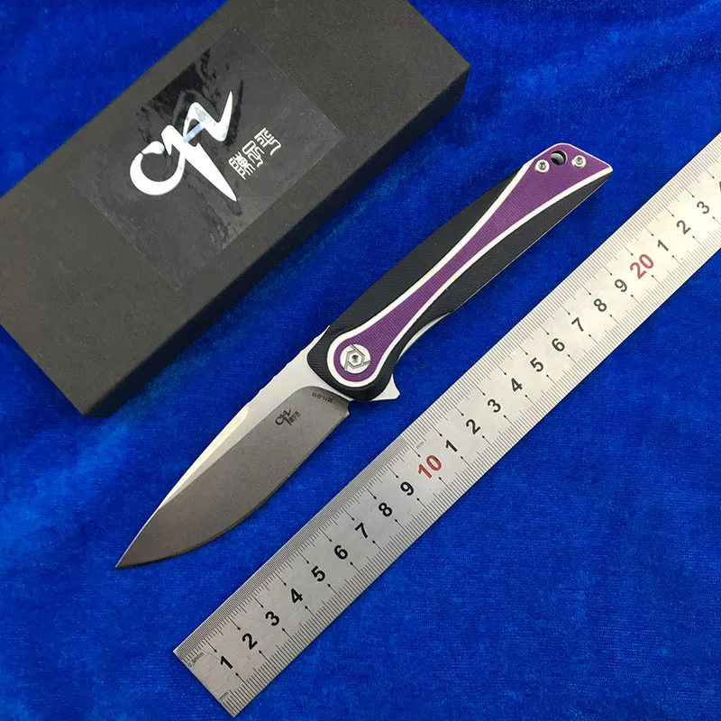 

CH3511-G10 Flipper folding knife D2 Blade ball bearings G10+Stainess steel handle camping fruit pocket Knives EDC tools