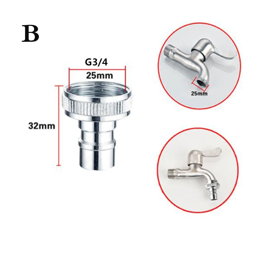 20 мм/22 мм/24/25 мм G3/4 G1/2 кухоный очиститель воды кран адаптер к аэратору, вода, аксессуары для очистителя Женский или с наружной резьбой