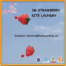 3 м клубника линия прачечная, надувной воздушный змей для шоу от Вэйфан Kaixuan кайт завод