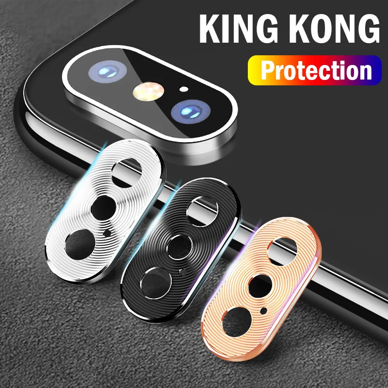 

ZNP Anti-Scratch Phone Camera Lens Screen Protector Cover For iphone 7 8 Plus XS Max XR X 10 7 8 Metal Camera Protector Case