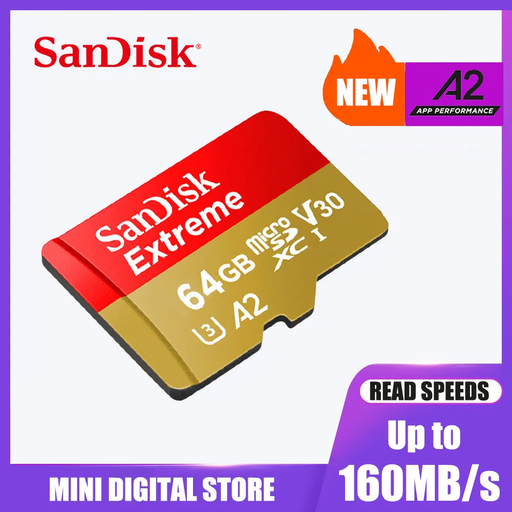 Флэш карта памяти Sandisk EXTREME PLUS флэш Micro sd U3 V30 128 дюйма класс 10 256 ГБ 400 гб 160 Гб|Карты