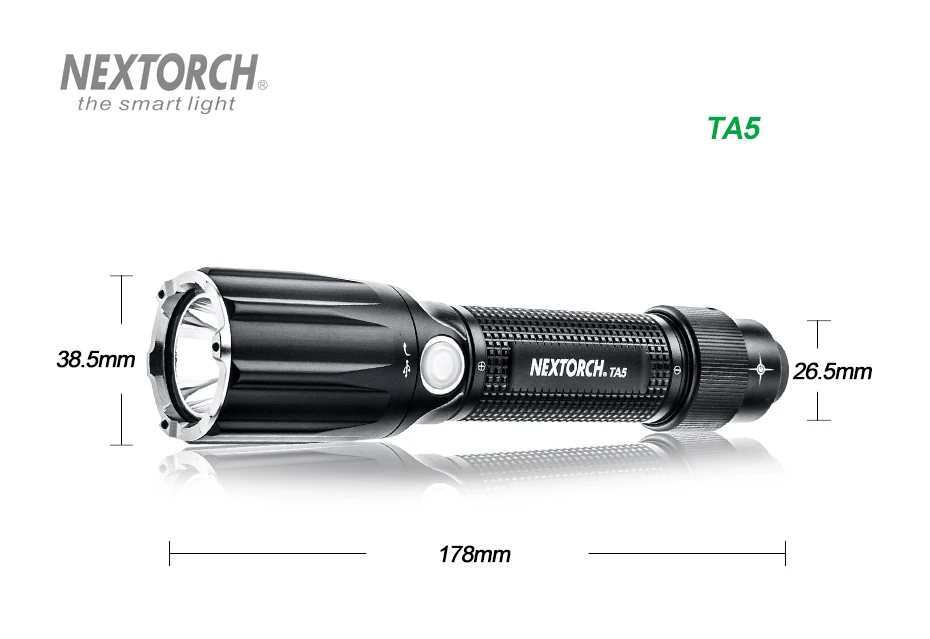 NEXTORCH Flash светильник 18650 батарея 900 Люмен CE RoHS стандарт 6 режимов ударопрочный светодиодный светильник Тактический светильник# TA5