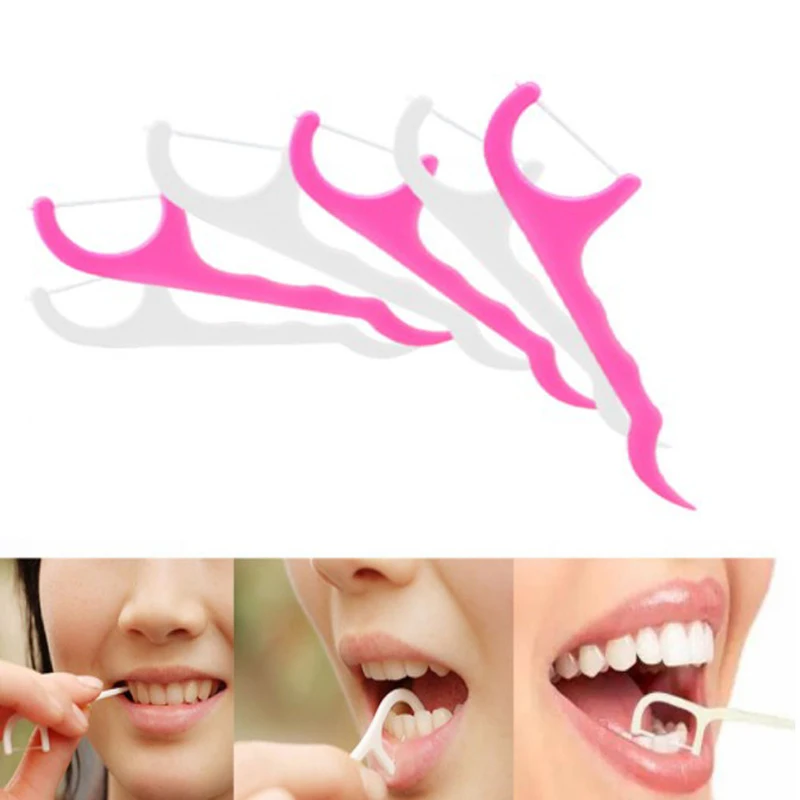 

Hot sales 250 pcs/set Dental Flosser Interdental Brush Teeth Stick Toothpicks Floss Pick