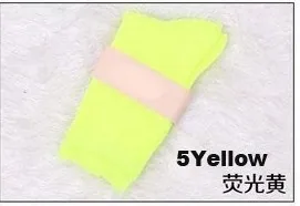 Fcare Новое поступление 10 шт. = 5 пар носков распродажа Harajuku флуоресценция гольфы длинные ноги прилив бархатные хлопковые носки - Цвет: Yellow
