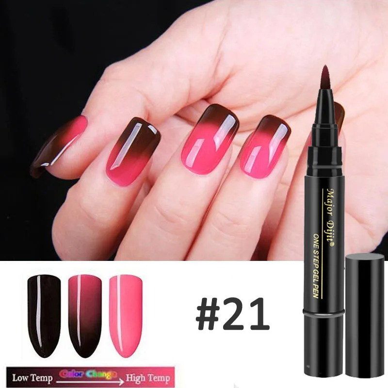 

Soak Off Gel Nail Polish Pen 5ml 6 Colors Gel Lacquer Temperature Change Color Gel Varnish Thermo Semi Permanent Gel Nail Polish