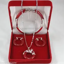 Натуральный ювелирный красный драгоценный камень Серебряный кулон с драконом Серьги Браслет набор кварцевые тонкие 925 Серебряные часы Крылья Женщины королева