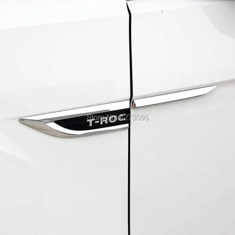 Для Volkswagen VW T-Roc TROC A11 2017-2020 2021 хром передняя дверь сторона крыло значок с эмблемой