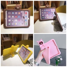 Детский чехол с изображением утки медведя и свиньи для Apple iPad mini 5 7,9 дюймов A2133 A2124 A2126 A2125 Мягкий силиконовый чехол-подставка funda