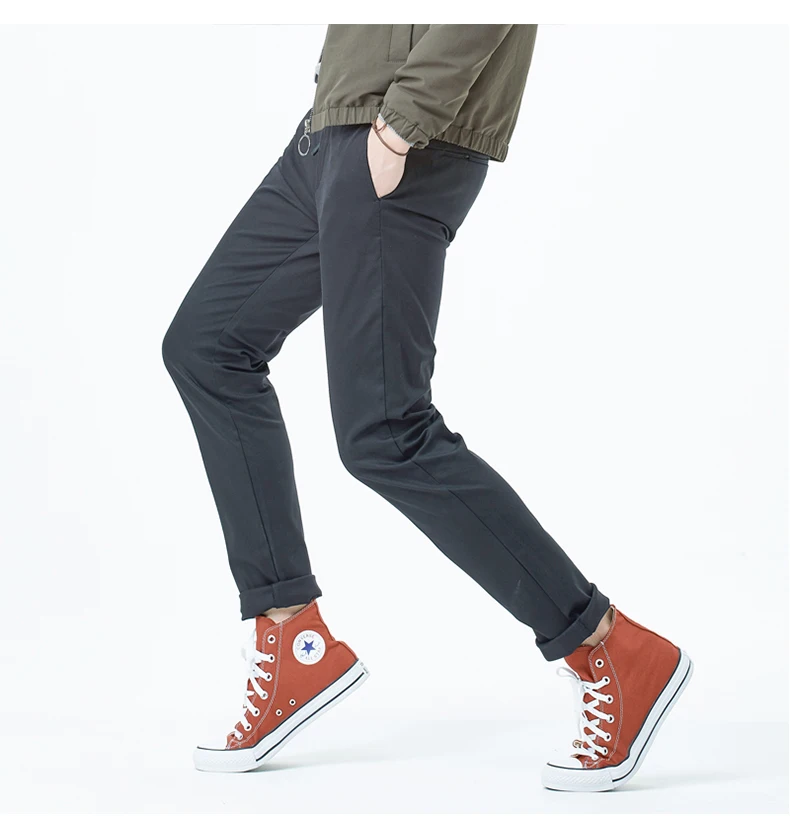 Htlb бренд Новинка весны Для мужчин мода Slim Fit Повседневные штаны для мужчин Мотобрюки Для мужчин Осень натуральный хлопок человек однотонные мягкие Мотобрюки Брюки для девочек Для мужчин