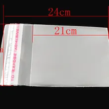 DoreenBeads 100 шт. прозрачный самоклеящийся Пластик сумки 15x24 см(B04011), для изготовления украшений своими руками